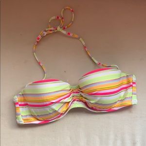 Rainbow striped Victoria secret bikini top 36B